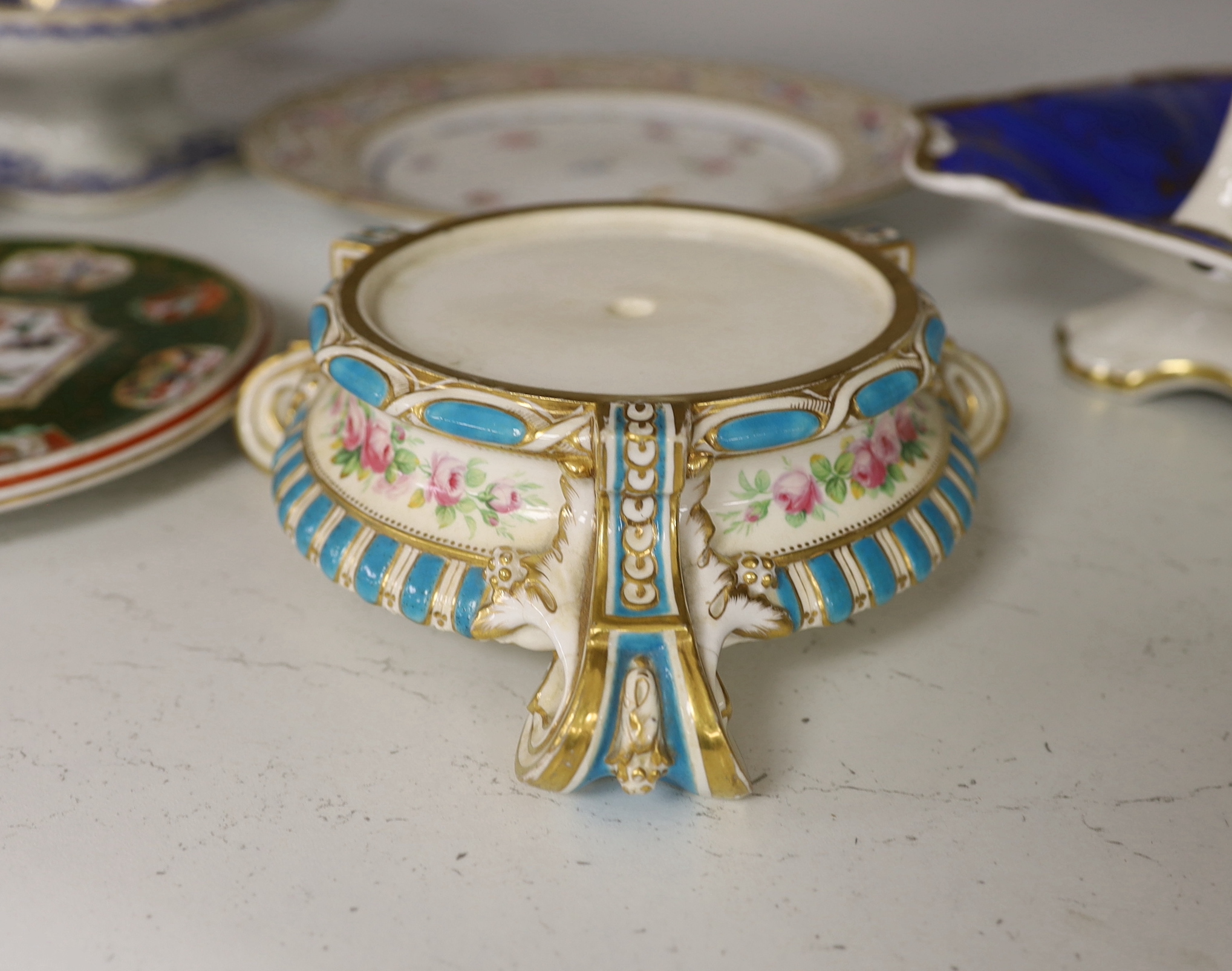 A quantity of various Victorian ceramics including a Wedgwood Queensware dish, 26cm
